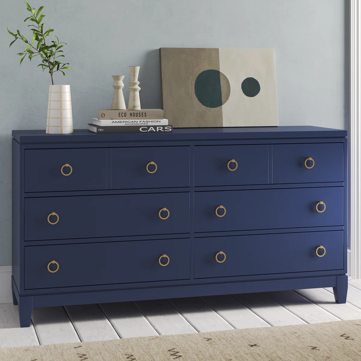 Allyssah 66" Wide - 6 Drawer Double Dresser | Wayfair North America