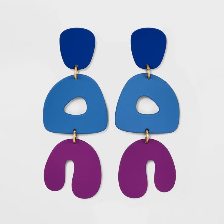 Abstract Geometric Post Drop Earrings - Universal Thread™ | Target