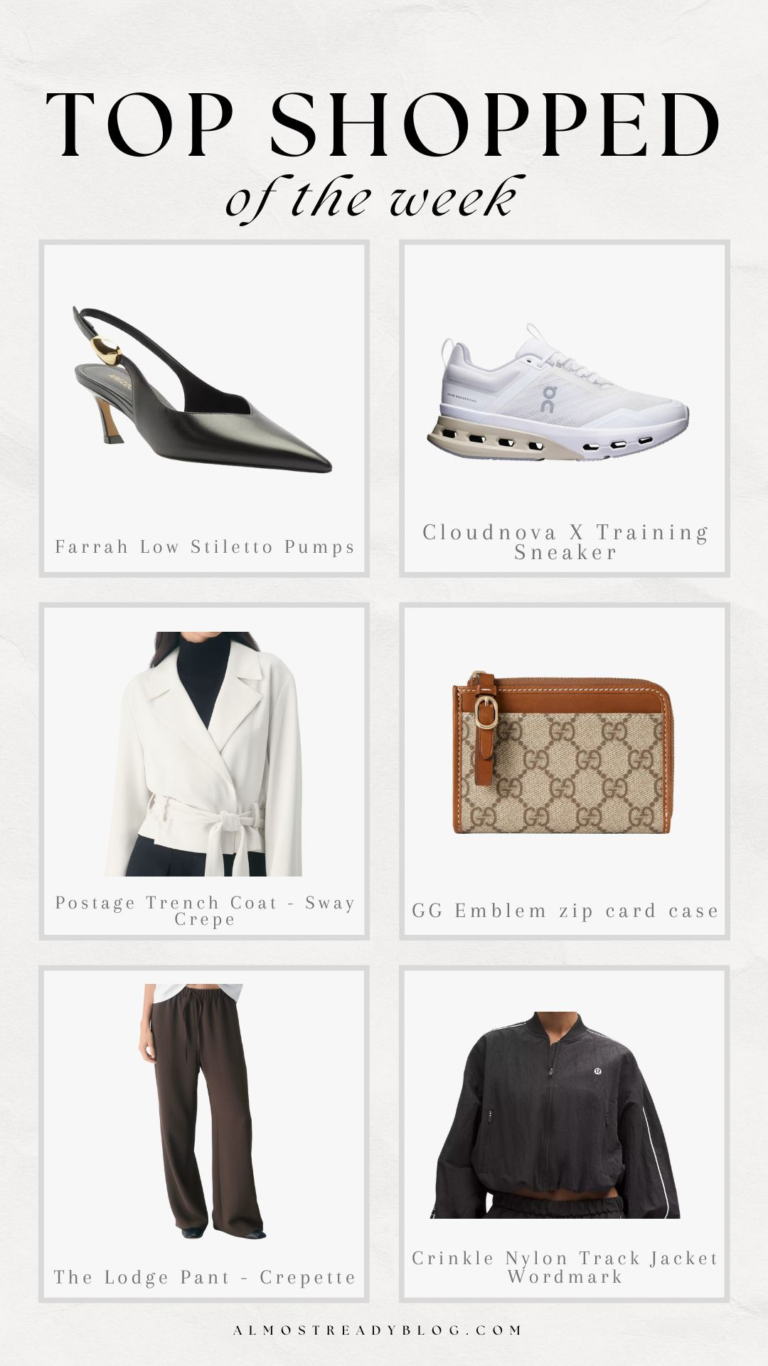 Top Shopped of the Week!!

sale alert, watchnow, new arrivals, nordstrom, gucci, lululemon, oncloud, aritzia, winter fashion, casual outfit, amanda west 

 #LTKSeasonal #LTKSaleAlert #LTKFindsUnder100