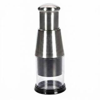 Stainless Steel Finish Manual Garlic Chopper Handheld Food Slicer Crusher for Onions Nuts Herbs Cooking 1 Piece | The Home Depot