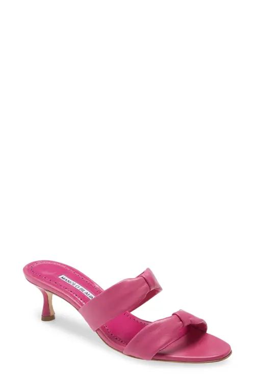Manolo Blahnik Pallera Slip-On Sandal in Pink at Nordstrom, Size 9.5Us | Nordstrom