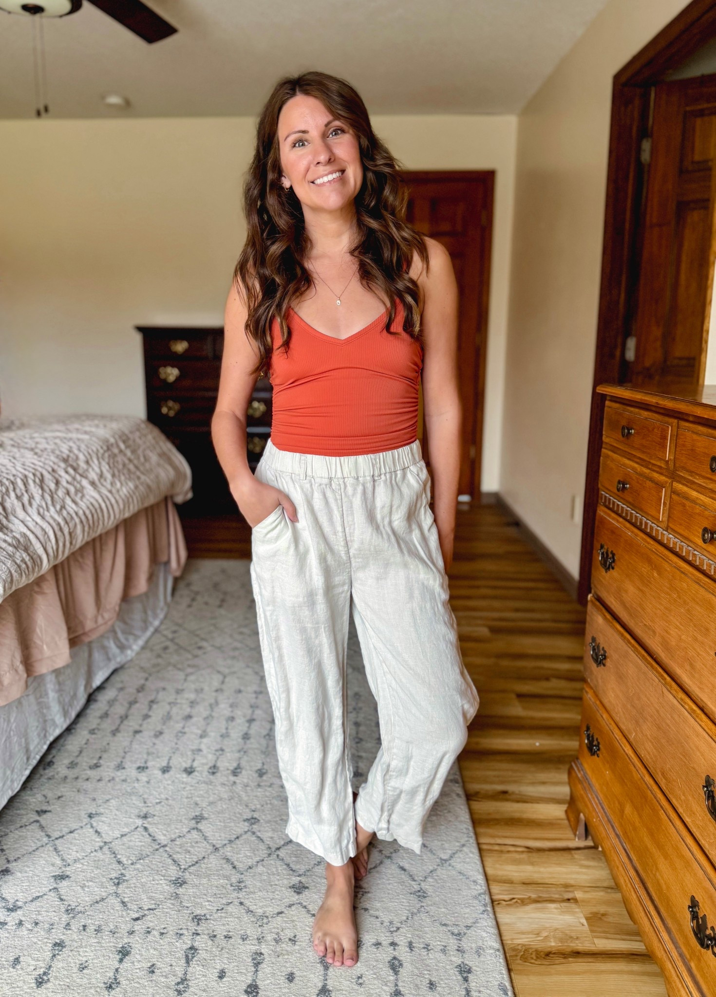 Wearing size xs in the swimsuit and xs in the linen pants (my pants are “sand" color from last year, but the new color “flax” looks pretty close to it!)


#LTKPetite #LTKSummerEdit #LTKSeasonal