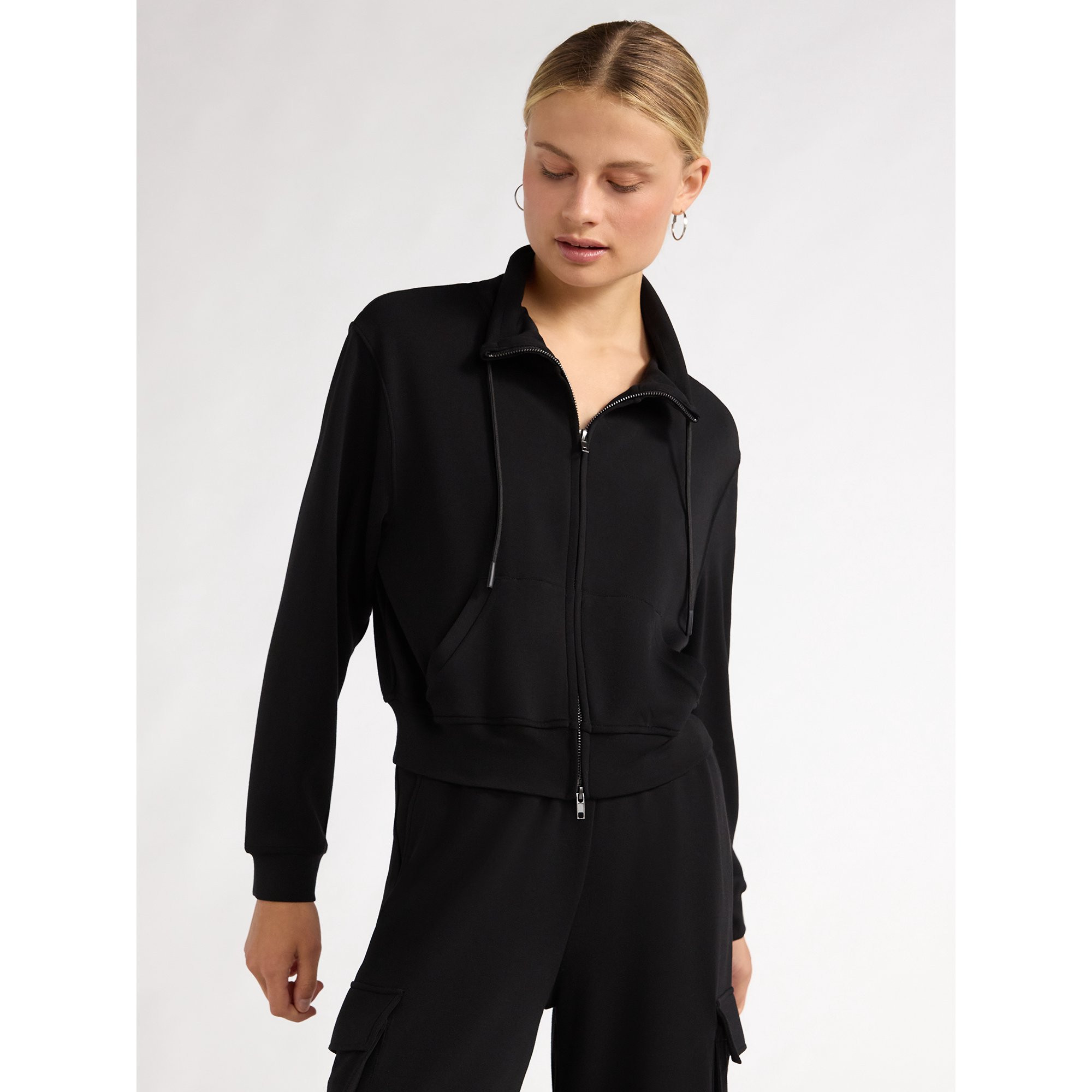 Scoop Women’s Ultimate ScubaKnit Funnel Neck Zip Up Sweatshirt, Sizes XS-XXL - Walmart.com | Walmart (US)