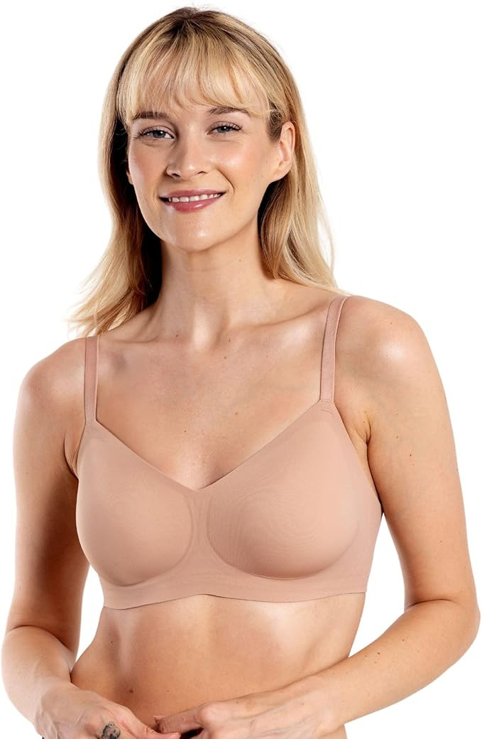 Floatley to The T-Shirt Wireless Lift Bra for Women, Soft Silky Back Smoothing Everyday Comfort B... | Amazon (US)
