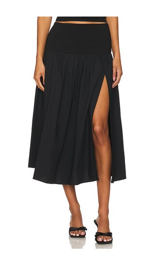 Mac Midi Skirt in Black | Revolve Clothing (Global)