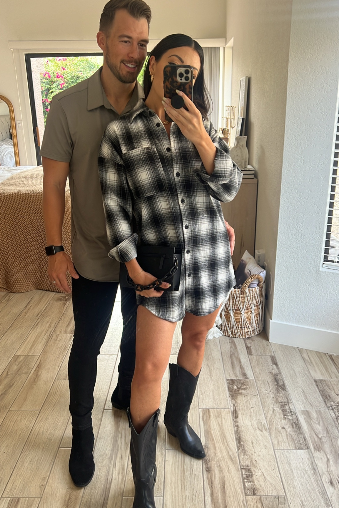 Our Sunday church outfits 
Revolve flannel 
Black cowboy boots
Mens skinny jeans 
Mens button down 


#LTKSeasonal #LTKstyletip #LTKmens