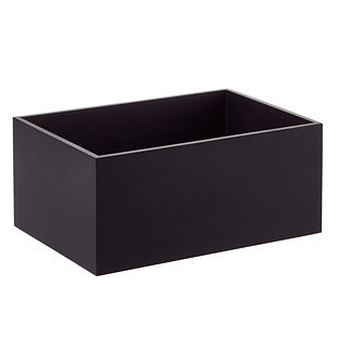 The Container Store® Small Artisan Bamboo Bin Black | The Container Store