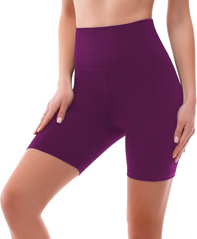 SINOPHANT High Waisted Women Biker Shorts - 6” Buttery Soft Elastic Tummy Control Shorts for Gy... | Amazon (US)