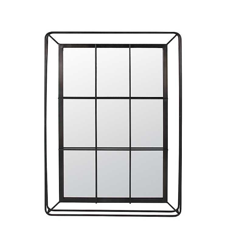 Metal Rectangle Windowpane Wall Mirror, 34x50 in. | Kirkland's Home