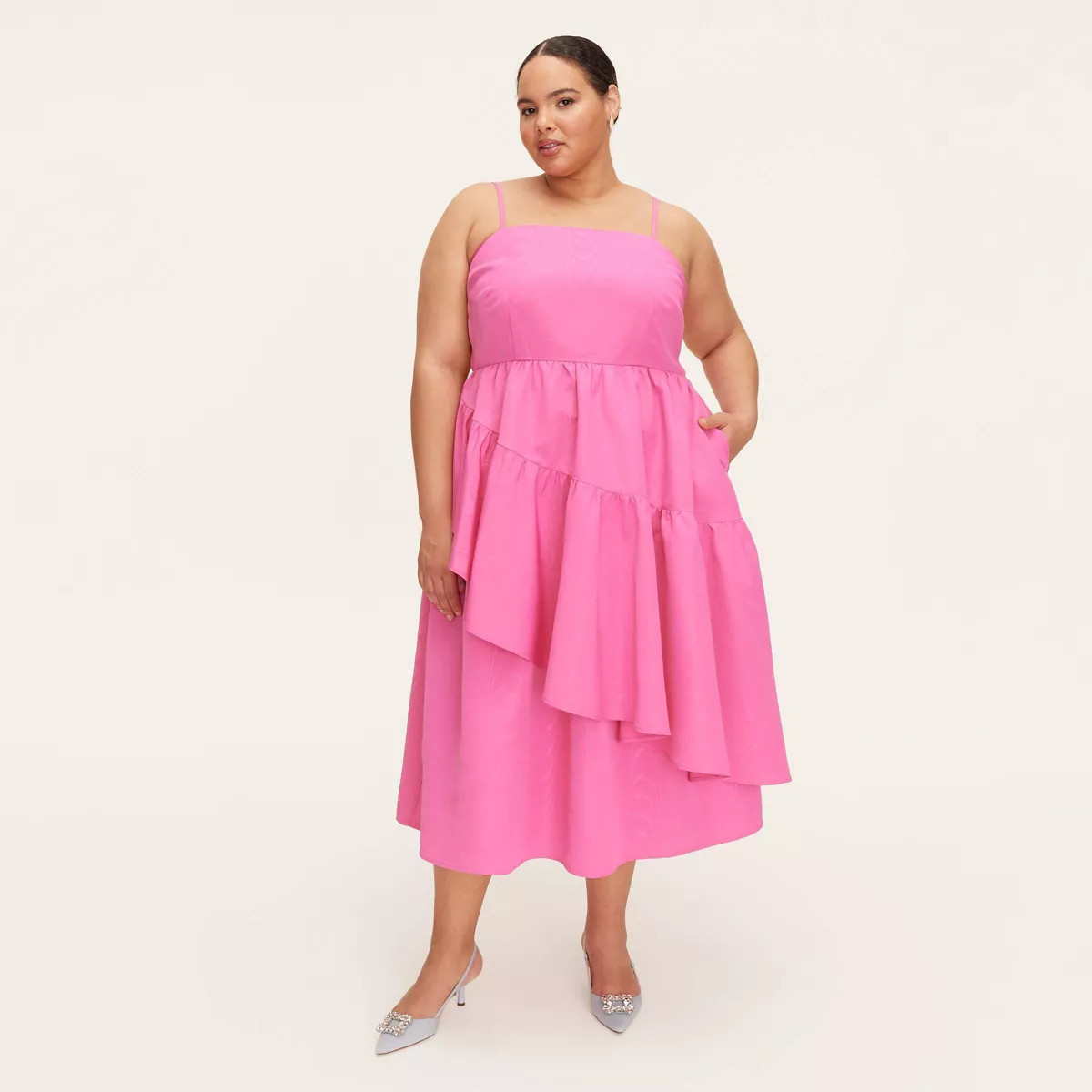 Women's Tiered Ruffle Midi Tank Dress - kate spade new york x Target Pink | Target