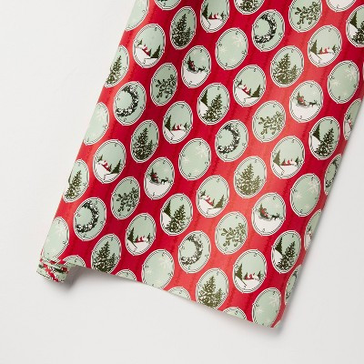 30 sq ft Christmas Icons Wrapping Paper Red - Hearth & Hand™ with Magnolia | Target