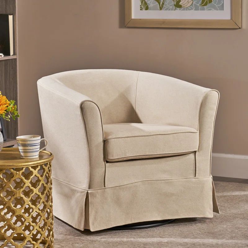 Aajaylah 69.85Cm Wide Swivel Barrel Chair | Wayfair Professional