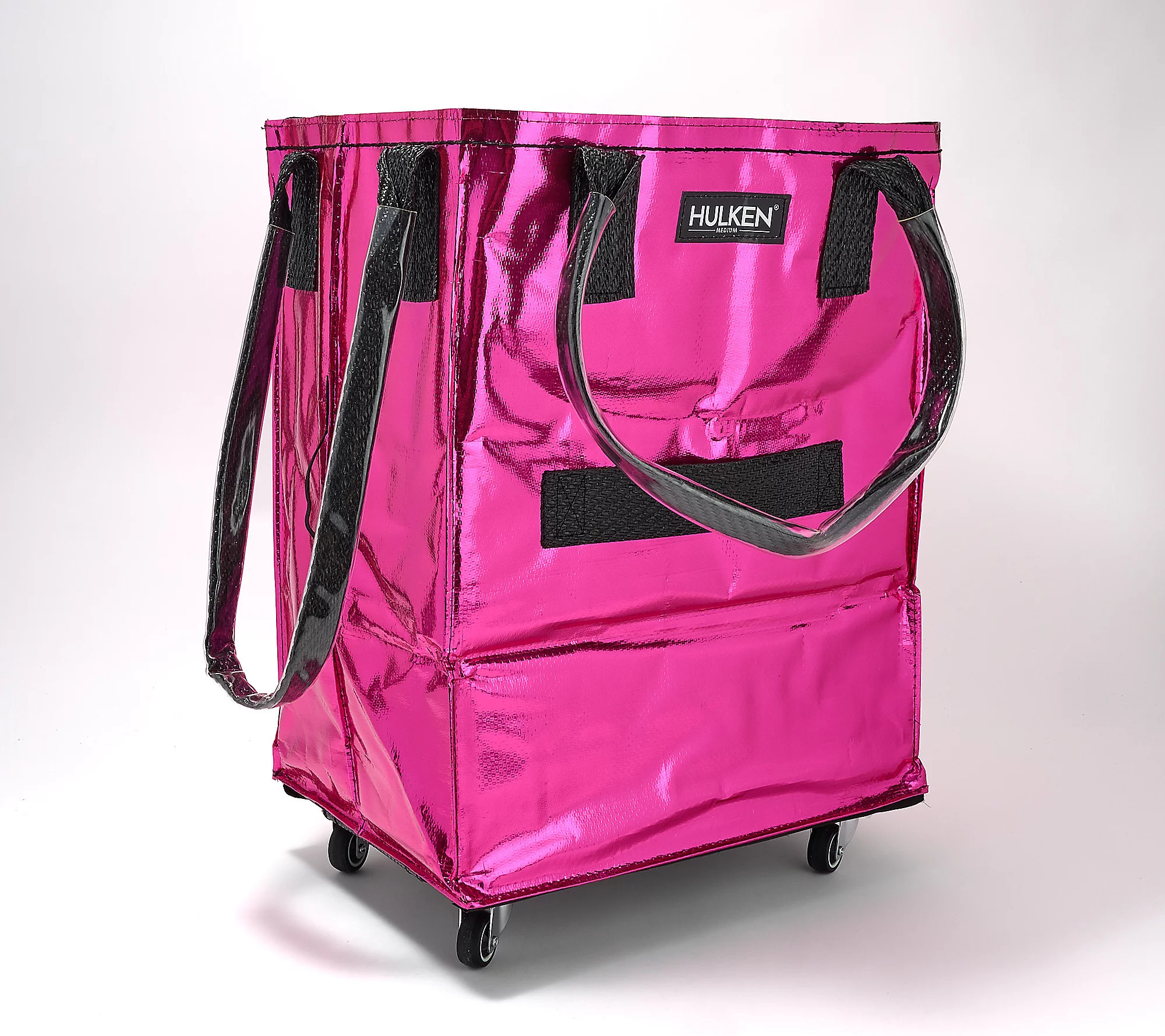 Hulken Medium Rolling Tote Bag with Zip Top & Button Closure | QVC