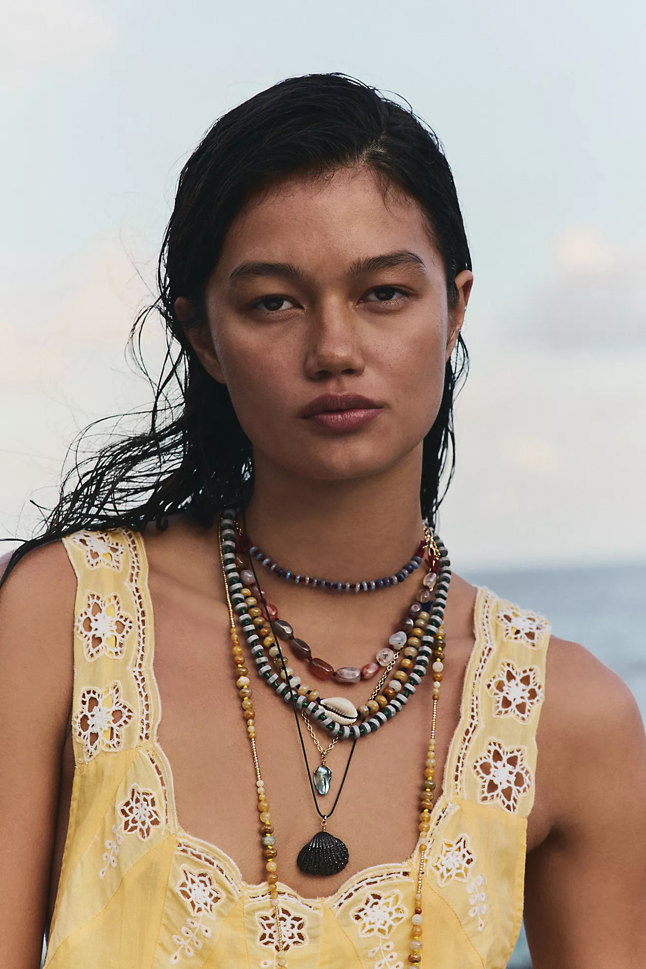 Hailee Semiprecious Beaded Necklace | Free People (Global - UK&FR Excluded)