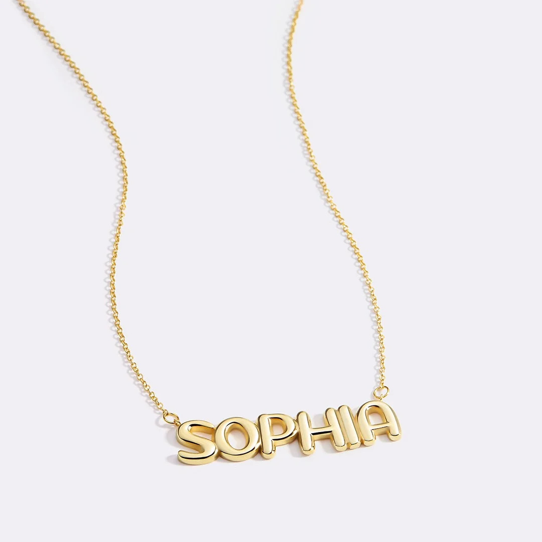 Balloon Name Necklace | Mint & Lily