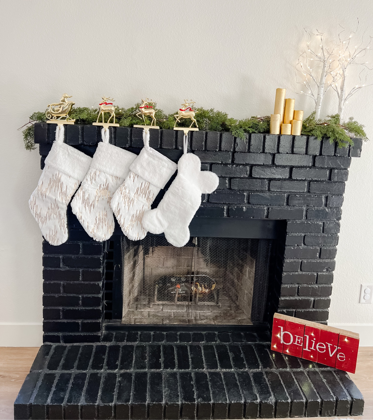 Holiday decorations from amazon. Home decor for the holidays! Amazon decor. Mantle decorations. Mantle holiday decorations. Garland and stockings. 

#LTKHoliday #LTKSeasonal #LTKhome