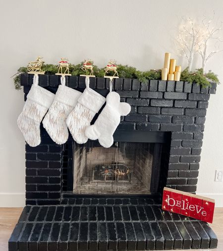 Holiday decorations from amazon. Home decor for the holidays! Amazon decor. Mantle decorations. Mantle holiday decorations. Garland and stockings. 

#LTKHoliday #LTKSeasonal #LTKhome