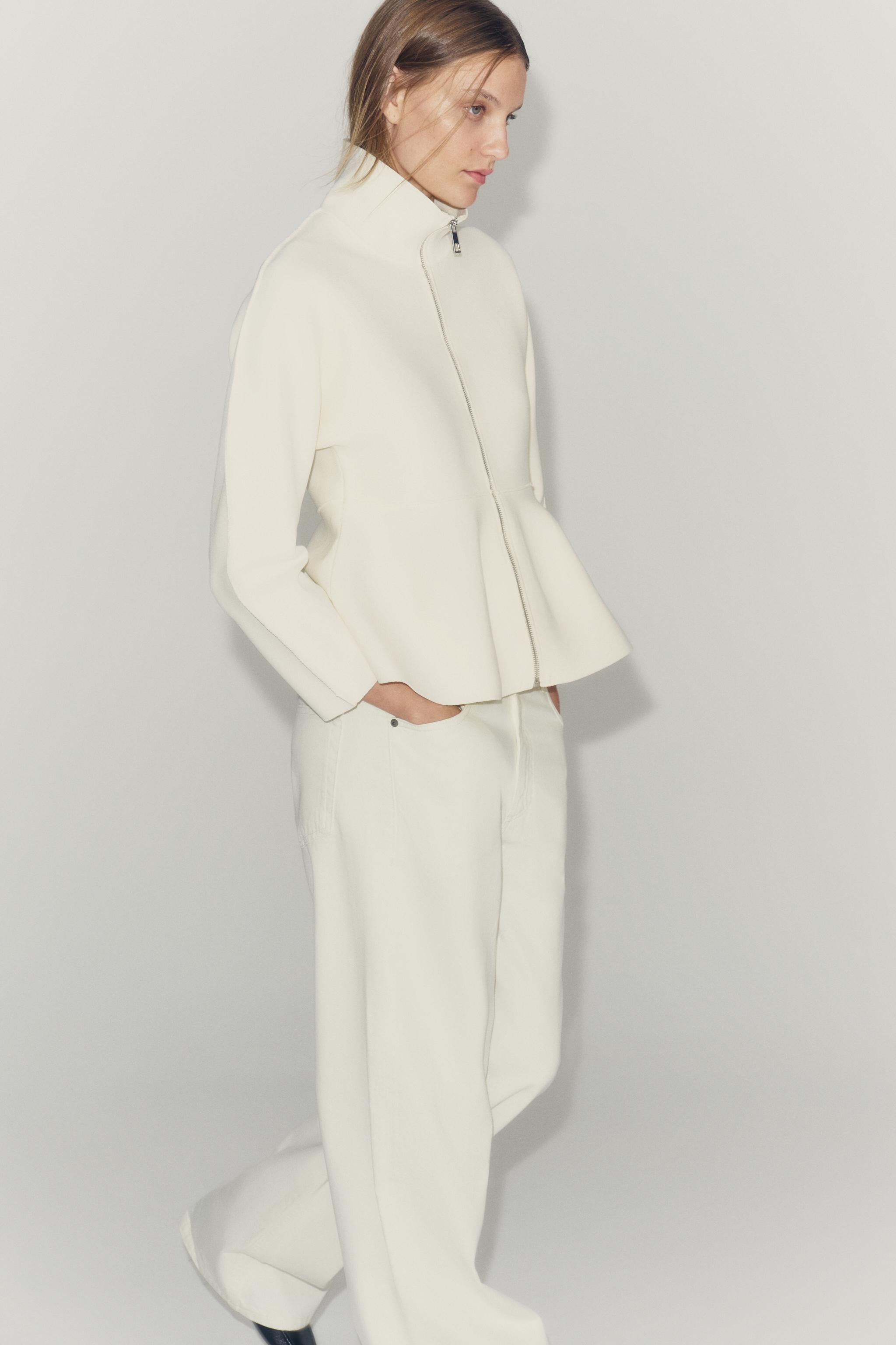 ZIP-UP PEPLUM CARDIGAN | Zara US