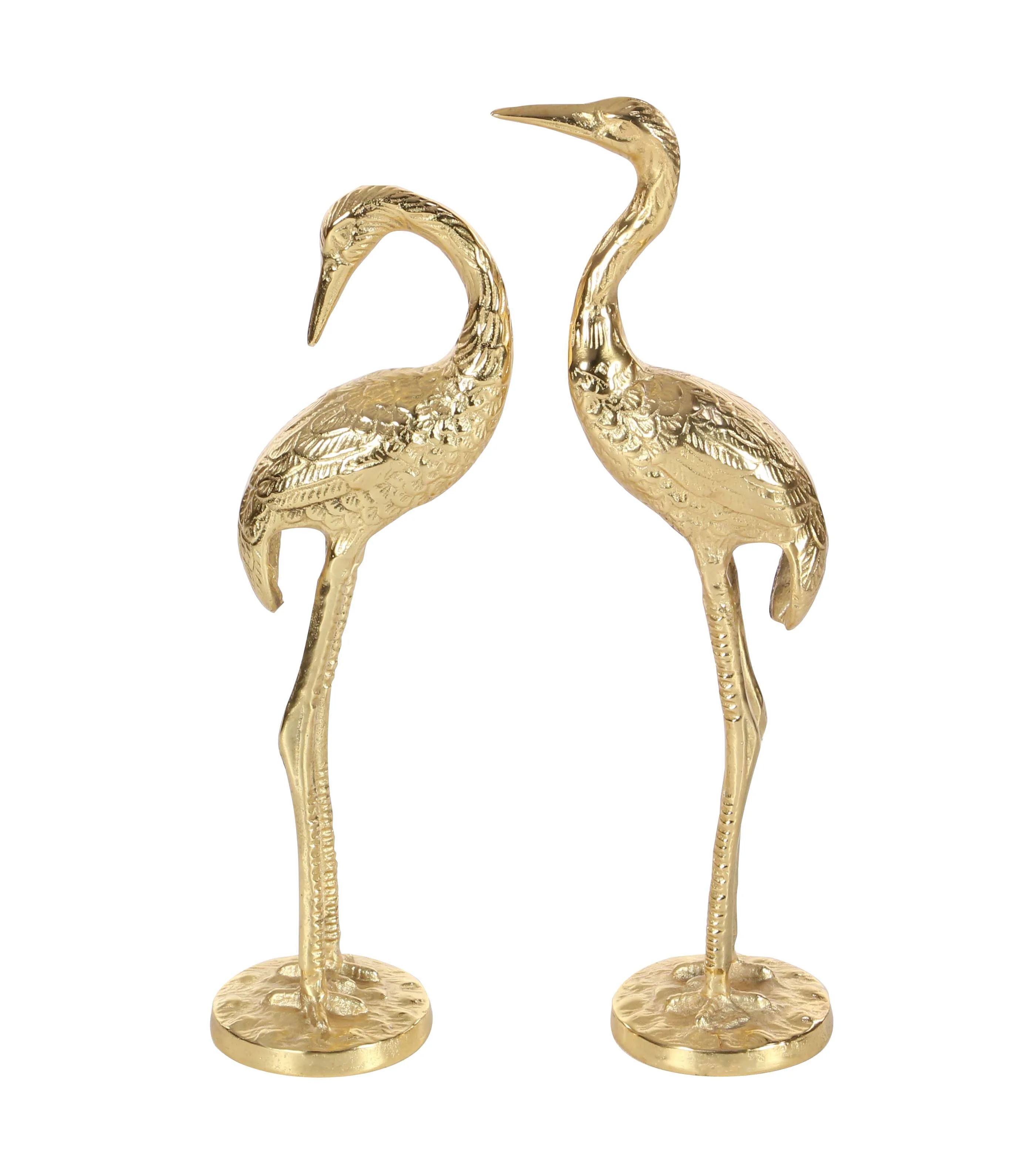 Simmonds Aluminum Flamingo 2 Piece Figurine Set | Wayfair North America