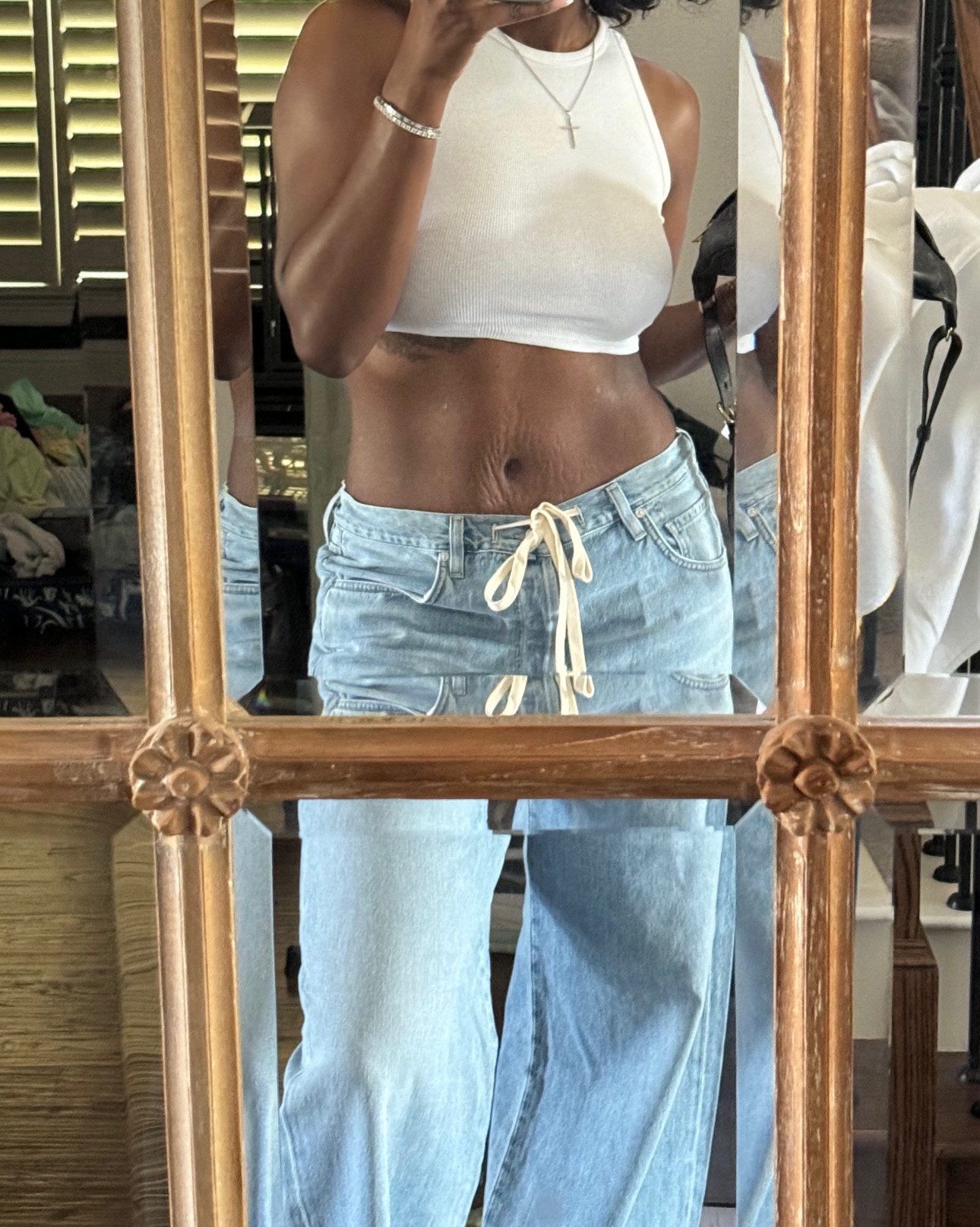 Simple relaxed denim look. These are for my tall girlies 