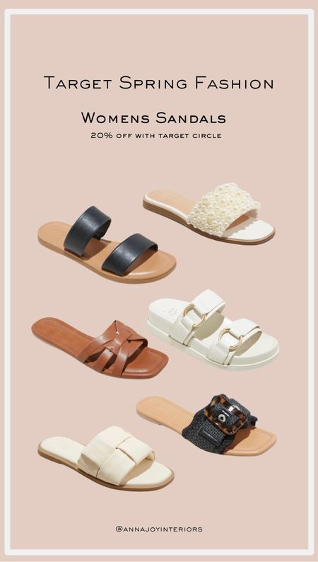 Sandals! Cute, comfortable, and affordable! 20% off RIGHT NOW with the Target circle. ✨

#LTKstyletip #LTKfindsunder50 #LTKSpringSale