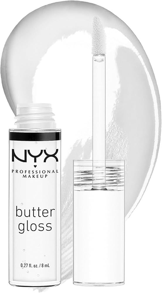 NYX PROFESSIONAL MAKEUP Butter Gloss, Non-Sticky Lip Gloss - Sugar Glass (Clear) | Amazon (US)