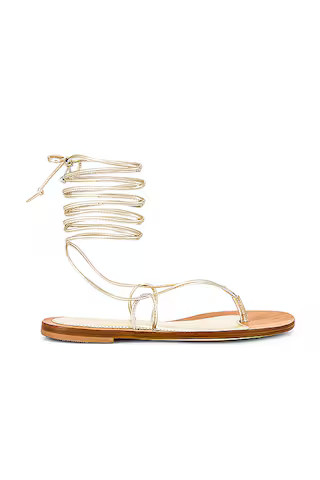 CoRNETTI Lola Lace Up Sandal in Gold from Revolve.com | Revolve Clothing (Global)
