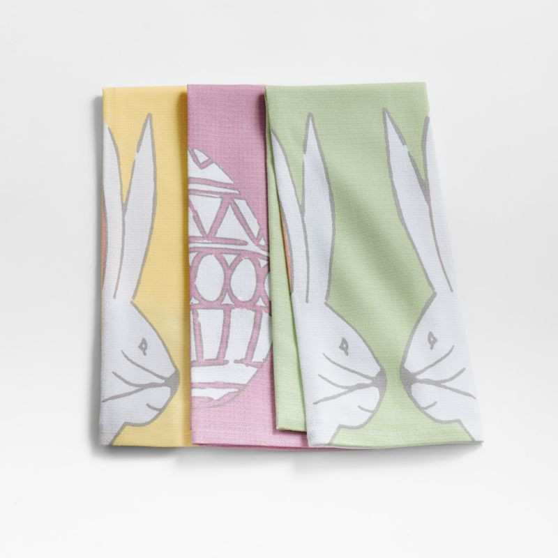 Colorful Easter Dish Towels, Set of 3 + Reviews | Crate & Barrel | Crate & Barrel