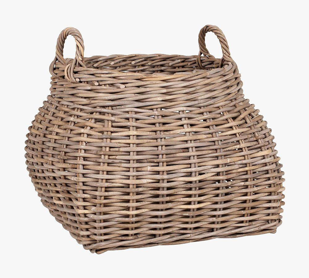 Portland Handwoven Rattan Basket | Pottery Barn (US)