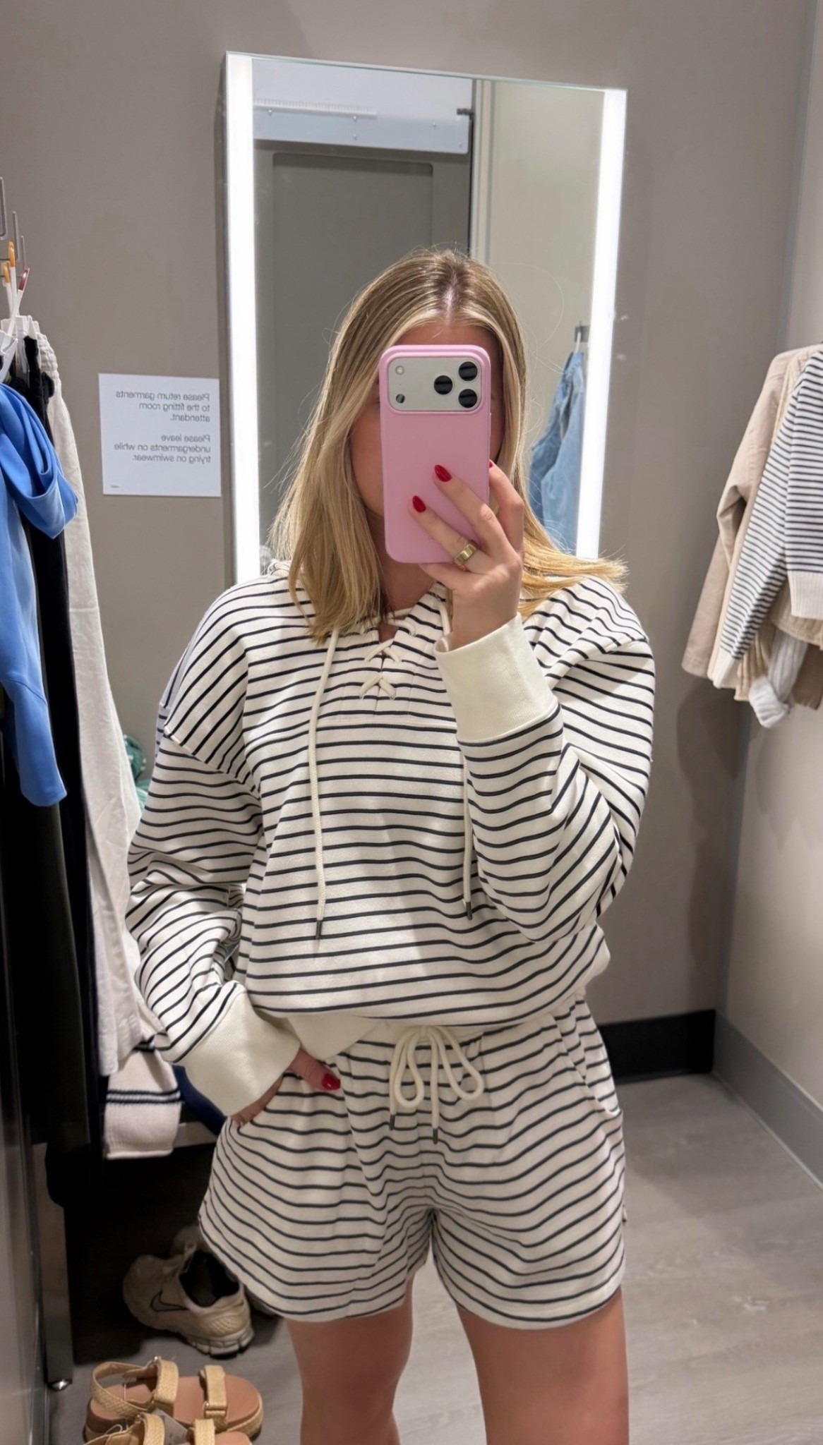 Beachy stripe set for vacations or lounging 

#LTKstyletip #LTKfindsunder50