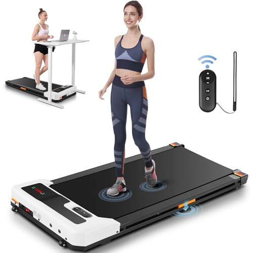 Walking Pad Treadmill - 3.0HP Quiet Under Desk Treadmill with Wide Running Belt, Portable Treadmills for Home/Office Small, LED Display & Remote Control for Walking, Jogging, Running | Amazon (US)