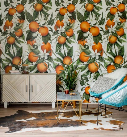 Blooming Citrus Wallpaper | Wayfair North America