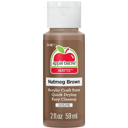 Apple Barrel Acrylic Craft Paint, Matte Finish, Nutmeg Brown, 2 fl oz | Walmart (US)