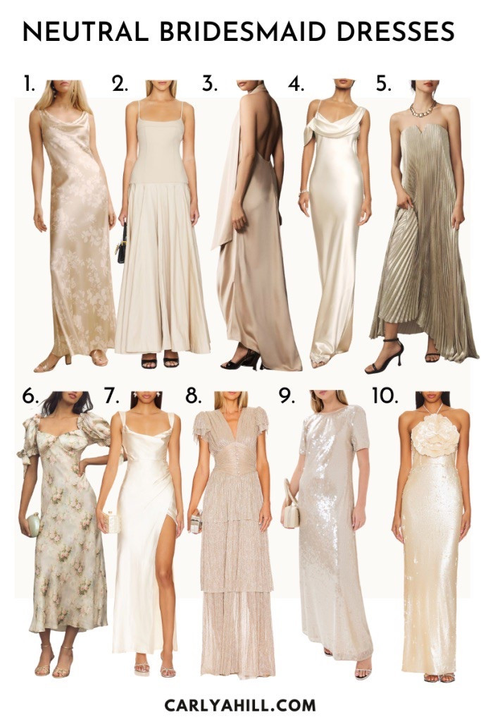 neutral mismatched bridesmaid dresses 

#LTKParties #LTKStyleTip #LTKWedding