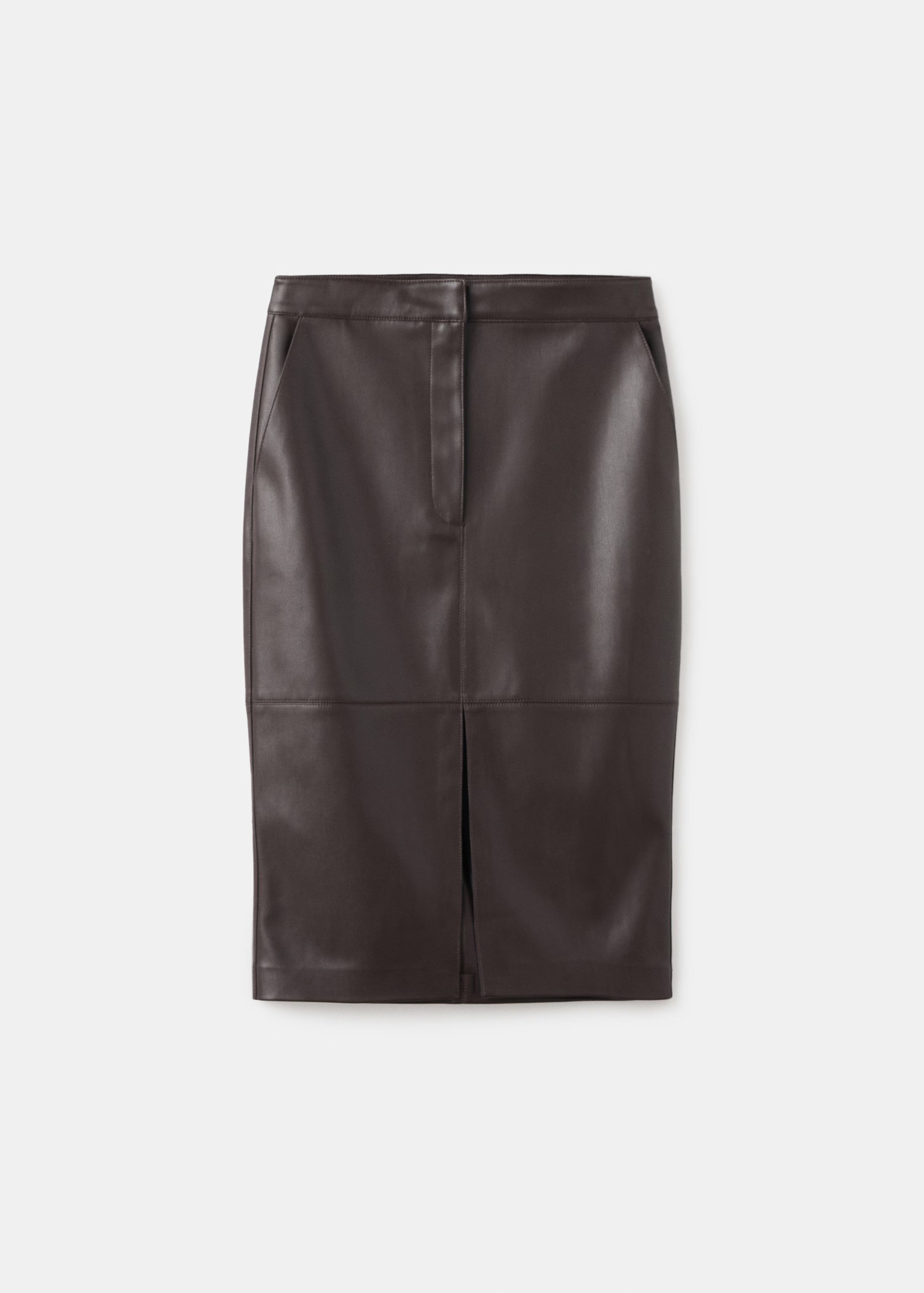Leather-effect pencil skirt - Women | MANGO USA | Mango (US/MX/AU)