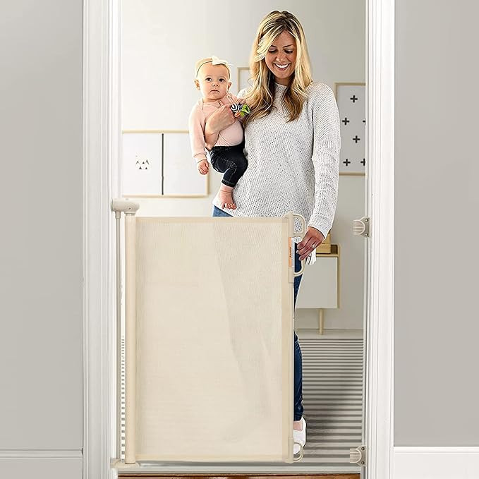 Momcozy Retractable Baby Gate, 33" Tall, Extends up to 55" Wide, Child Safety Baby Gates for Stai... | Amazon (US)