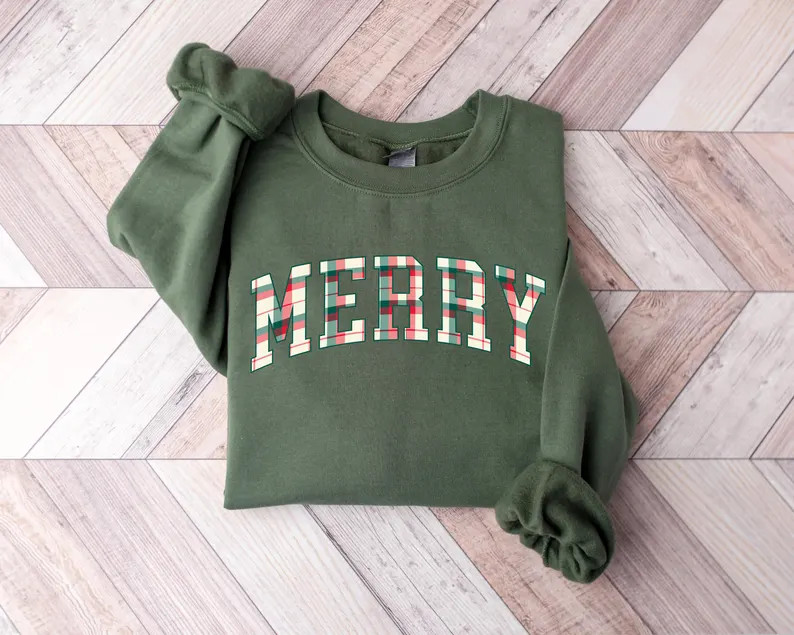 Merry Christmas Sweatshirt, Christmas Shirts, Cute Winter Sweater, Christmas Shirt for Women, Chr... | Etsy (US)