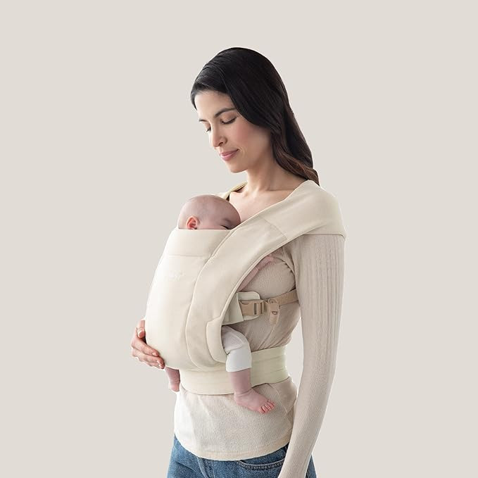 Ergobaby Embrace Cozy Newborn Essentials Baby Carrier Wrap (7-25 Pounds), Ponte Knit, Cream | Amazon (US)