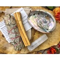 Smudging Kit  Removing Negative Energy  With Palo Santo, Sage, Selenite  Abalone Shell Smudge | Etsy (US)