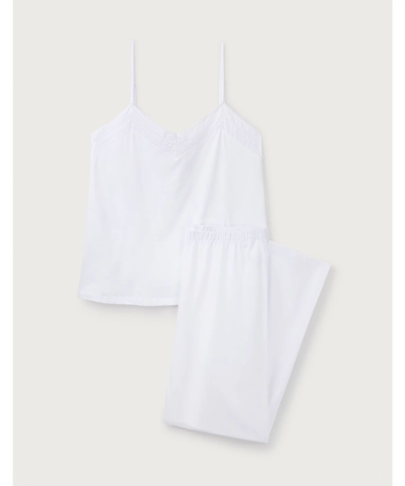 Lace-Trim Jersey-Cotton Cami Pyjama Set | Pyjamas | The  White Company | The White Company (UK)
