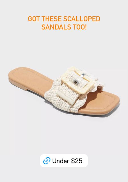 Under $25 scalloped sandals! 

#LTKfindsunder100 #LTKshoecrush #LTKfindsunder50