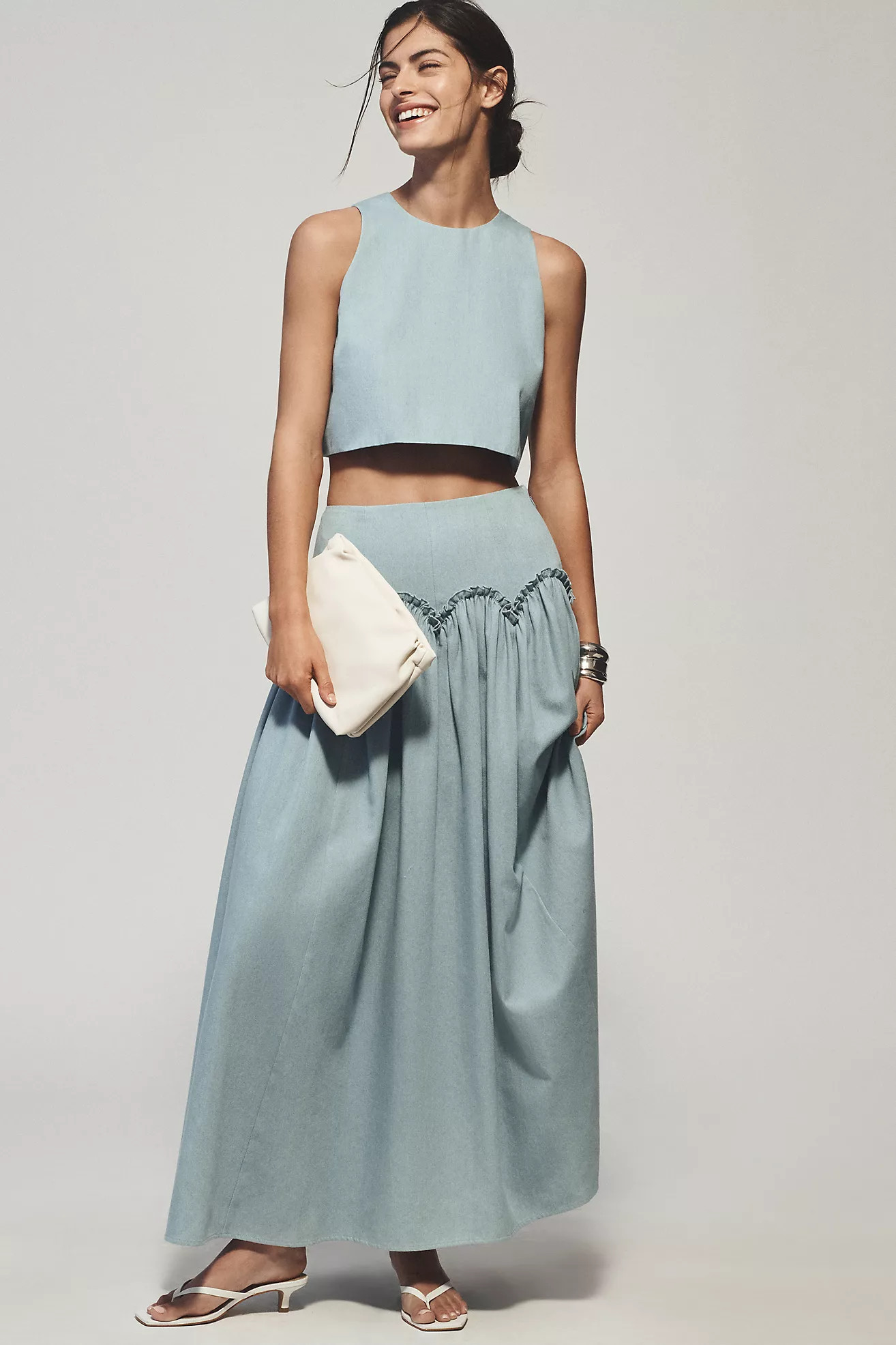 Mare Mare x Anthropologie Basque-Waist Maxi Skirt | Anthropologie (US)