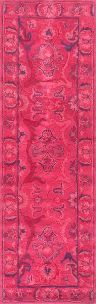 Pink Leaflet Fountain 2' 6" x 10' Area Rug | Rugs USA