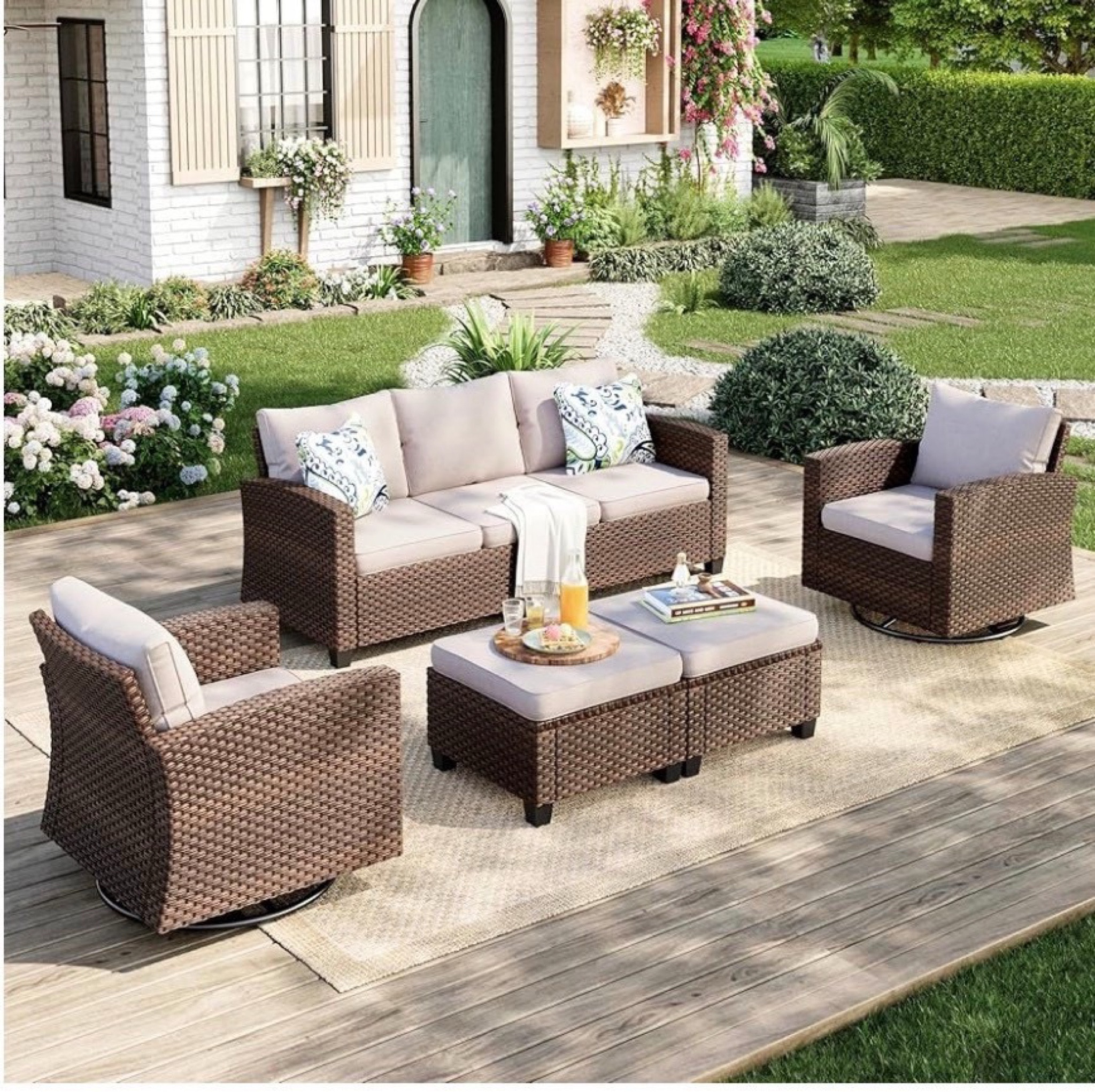 Deck set with couch an chairs. 
#deck
#patiochairs
#amazondeck

Follow my LTK @417bargainfindergirl on the @shop.LTK app to view this post and get my exclusive app-only content!

#liketkit 
@shop.ltk
https://liketk.it/66HHd