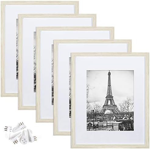 upsimples 11x14 Picture Frame Set of 5,Display Pictures 8x10 with Mat or 11x14 Without Mat,Wall Gall | Amazon (US)