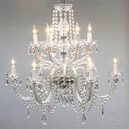 Chandelier Lighting Crystal Chandeliers H27" X W32" | Amazon (US)