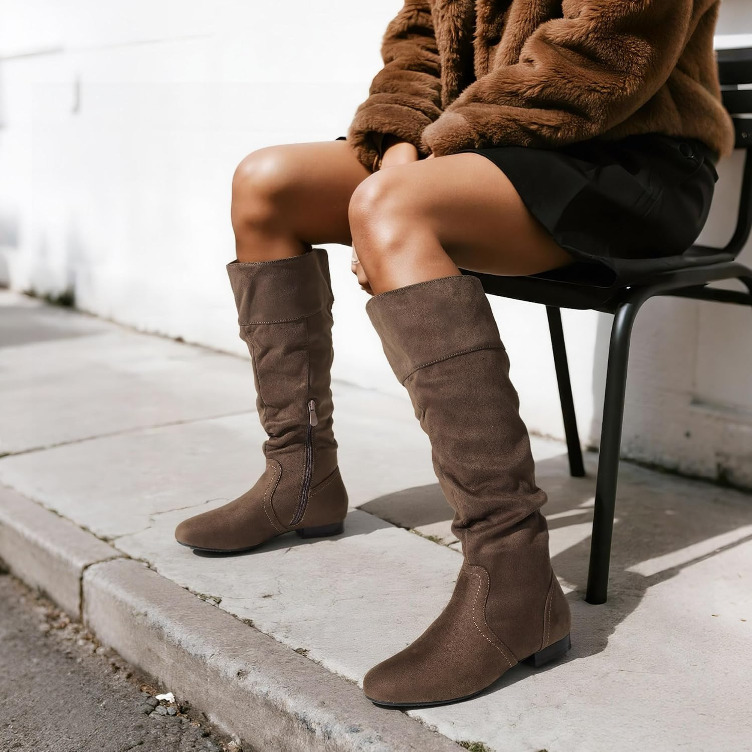 DREAM PAIRS Women's Knee High Winter Slouchy Boots | Amazon (US)