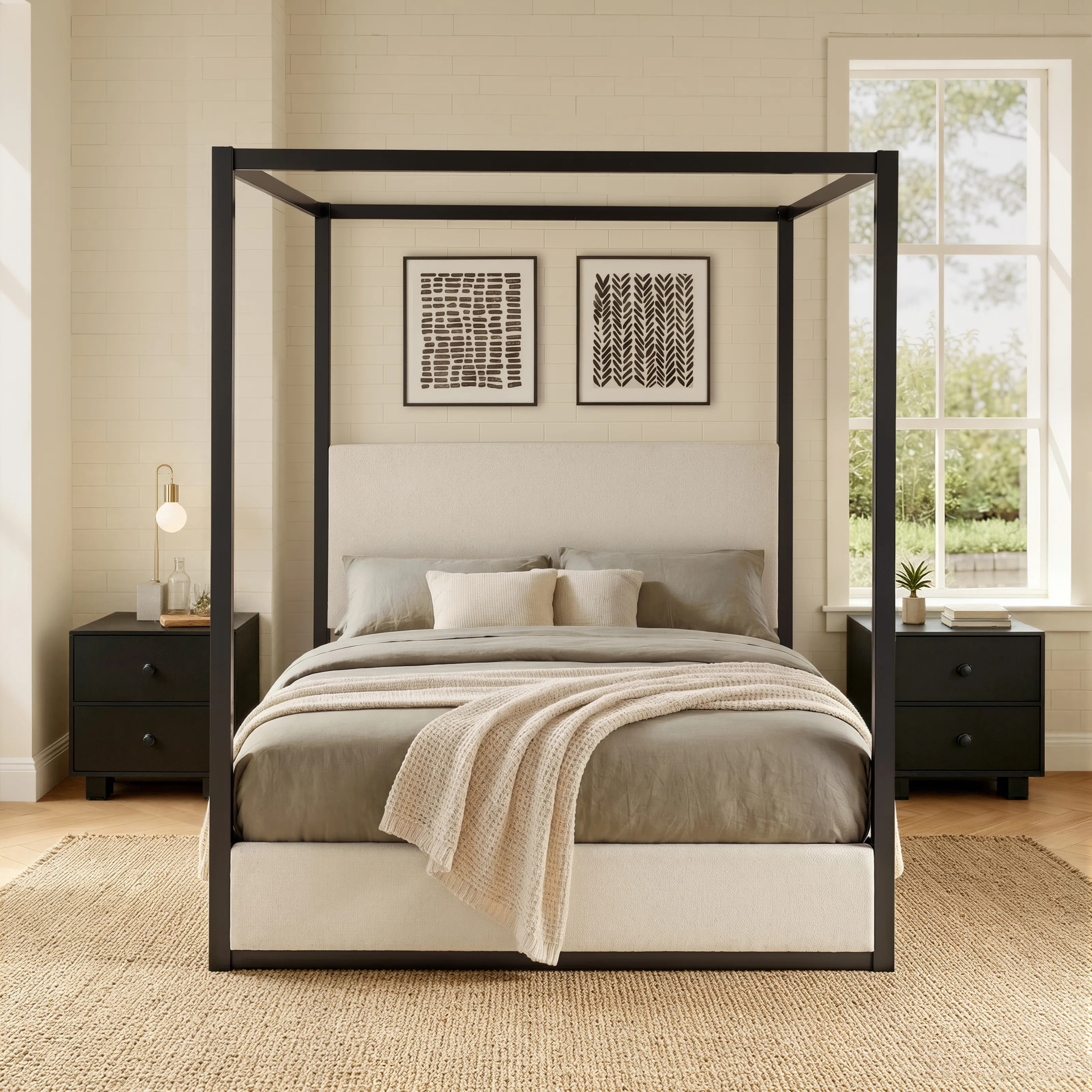 Eve Upholstered Canopy Bed | Wayfair North America