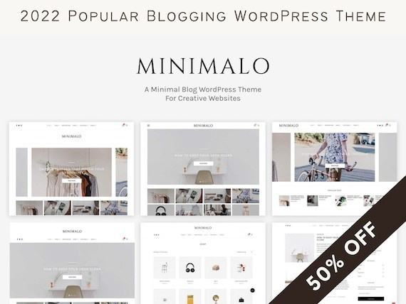 NEW Minimalo  A Minimal Blog Wordpress Theme With Demos  - Etsy Canada | Etsy (CAD)