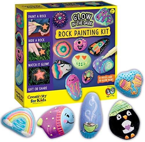 Creativity for Kids Glow in the Dark Rock Painting Kit - Painting Rocks Kids Craft, Arts and Craf... | Amazon (US)